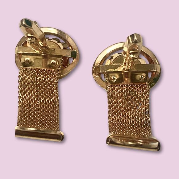 Smart Set-Golden and Blue Cufflinks and Tie Tack Set on Original Box - Picture 6 of 6